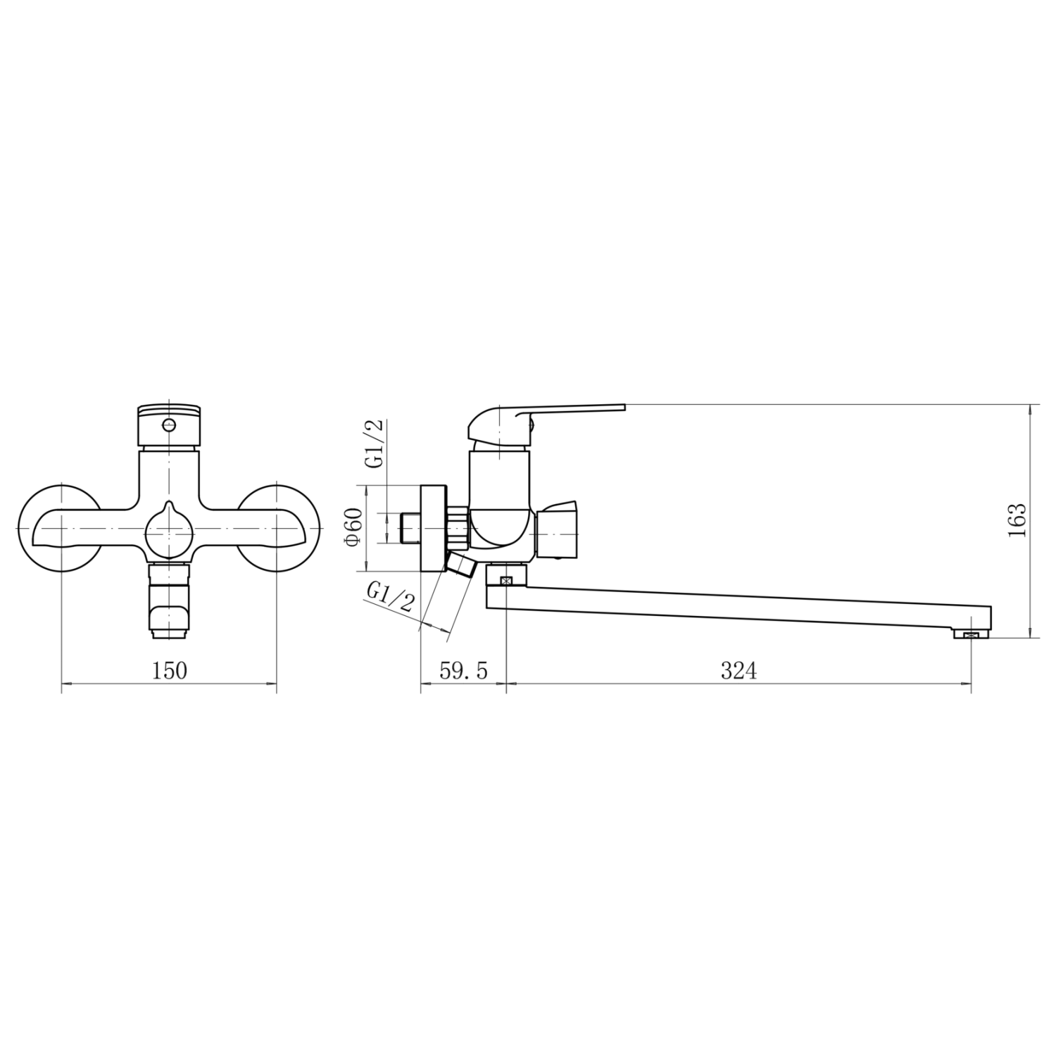 Смеситель для ванны и душа PLStart (PD22082) - фото 3