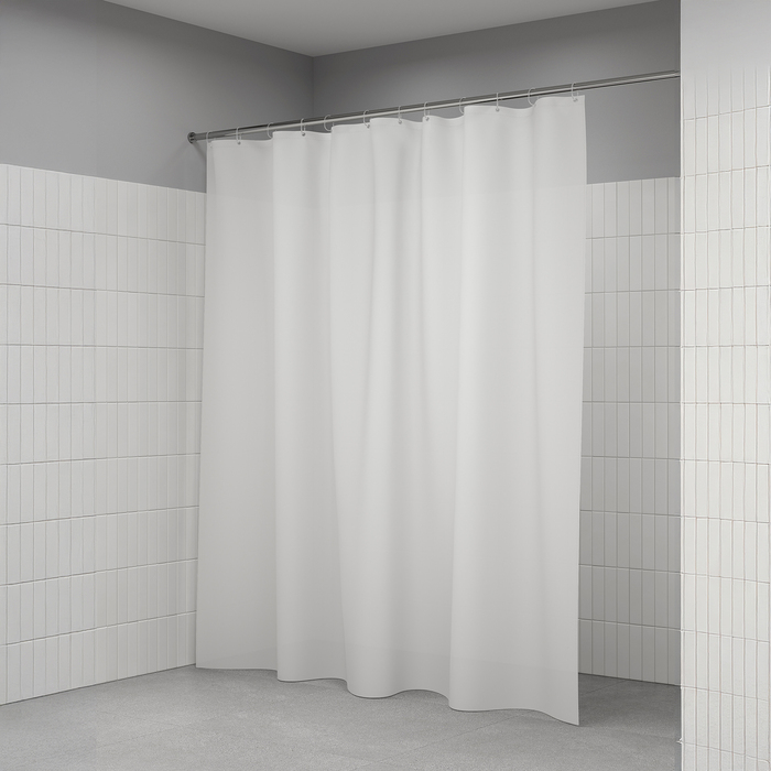 Штора для ванной IDDIS Бэйс (Base) 200x240 см, полиэстер, белый (BL08P24i11) - фото 3