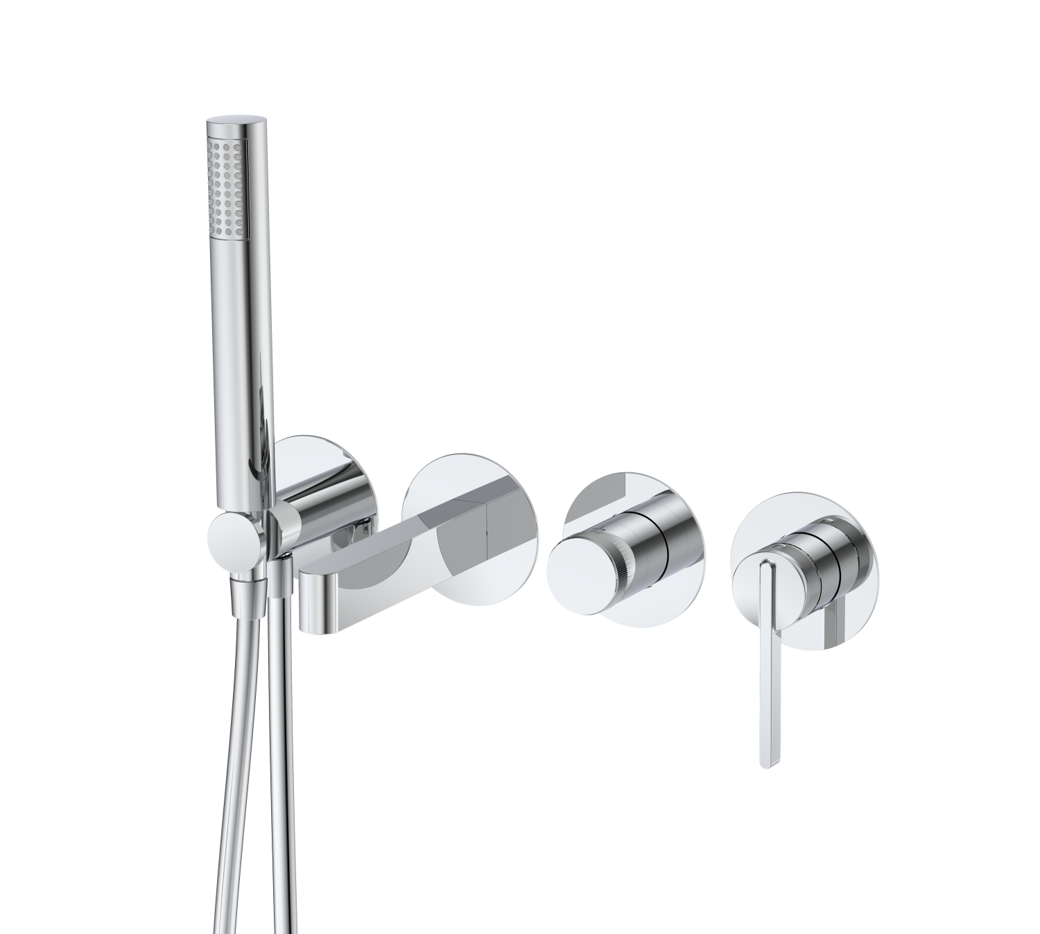 Смеситель для ванны настенный 4 отверстия DQ Bonn хром (DA1704801) - фото 1