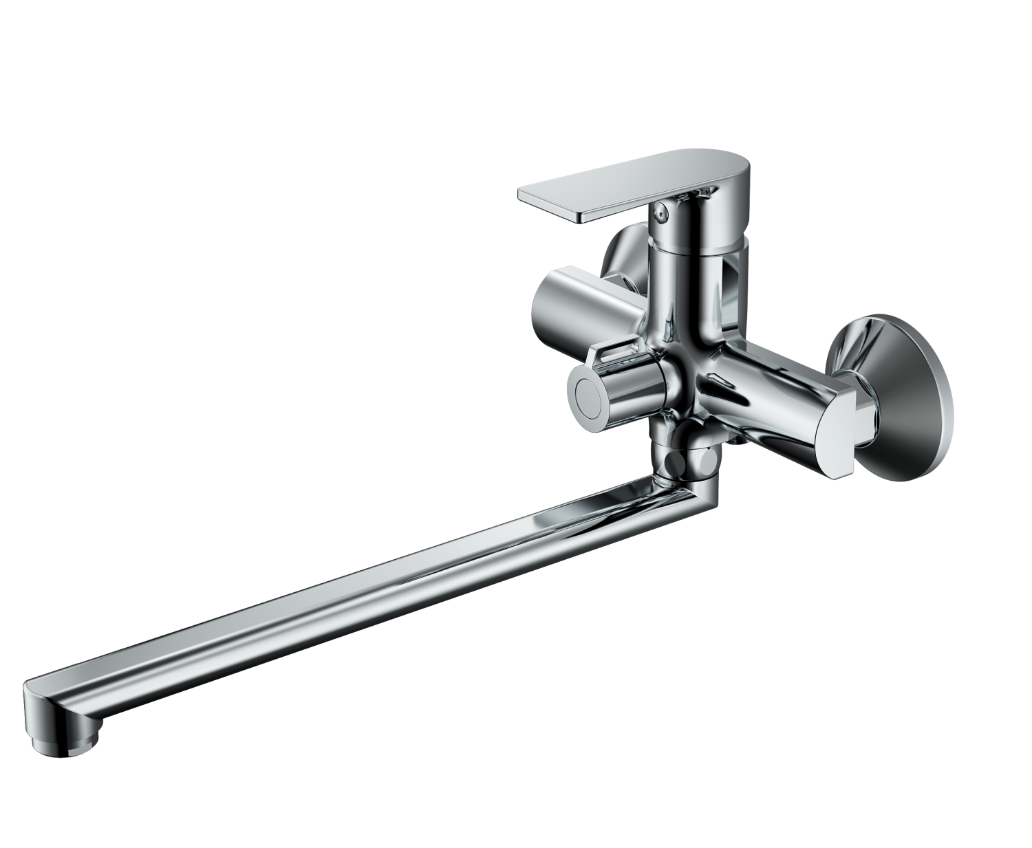 Смеситель для ванны BELZ B679 с аксессуарами, длинный излив (B22679) - фото 1