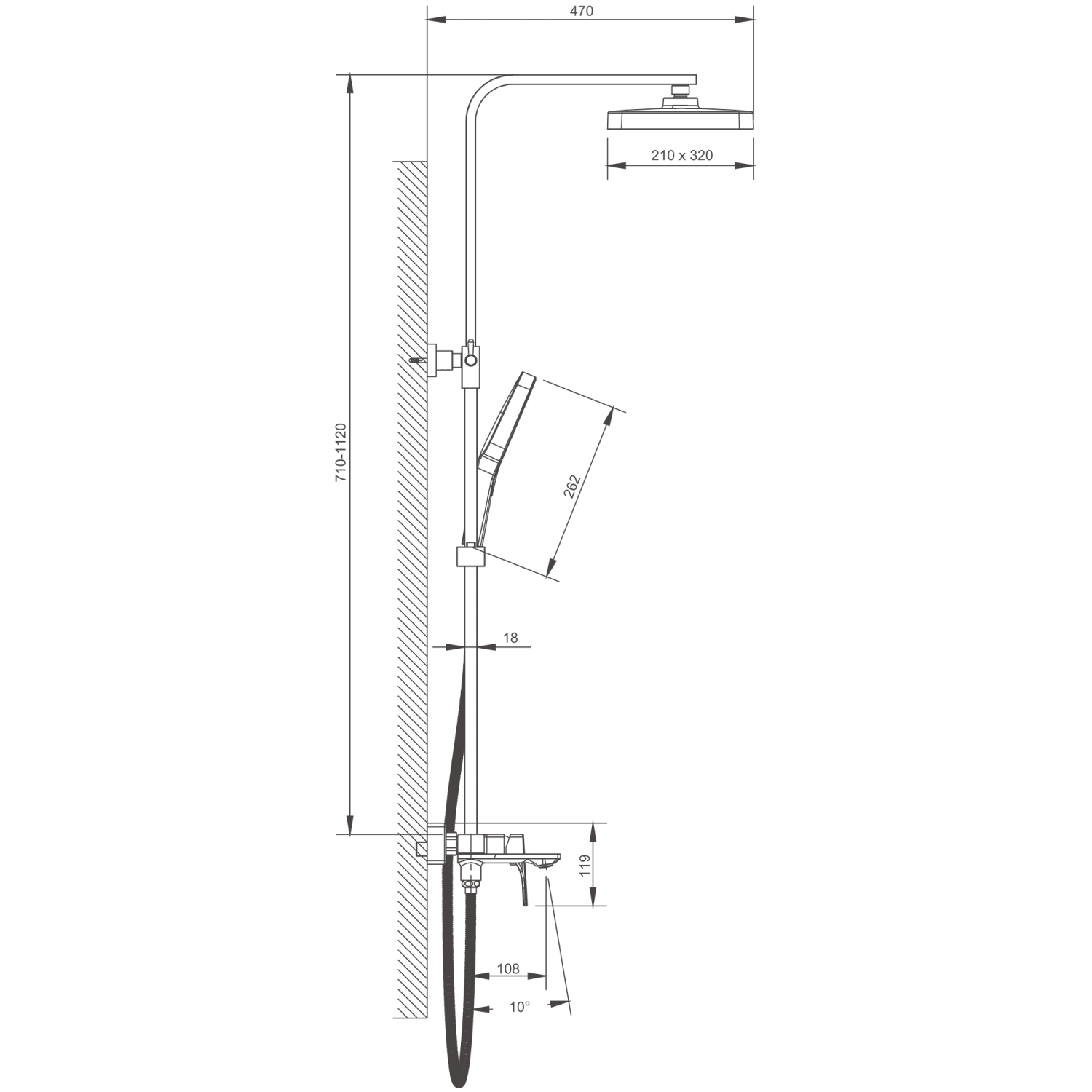 Душевая система BELZ цвет: хром (B24709) - фото 2