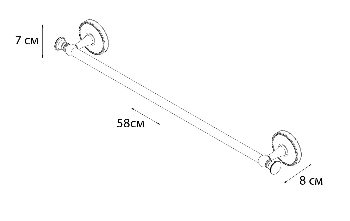Полотенцедержатель FIXSEN ADELE трубчатый (FX-55001) - фото 4