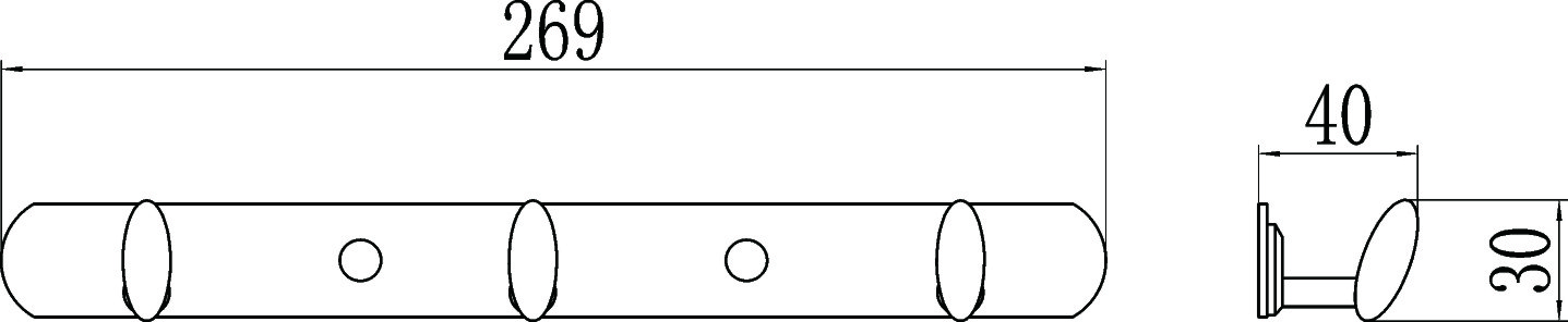 Планка с крючками (3 крючка) Savol (S-003253) в упаковке 2 шт - фото 2