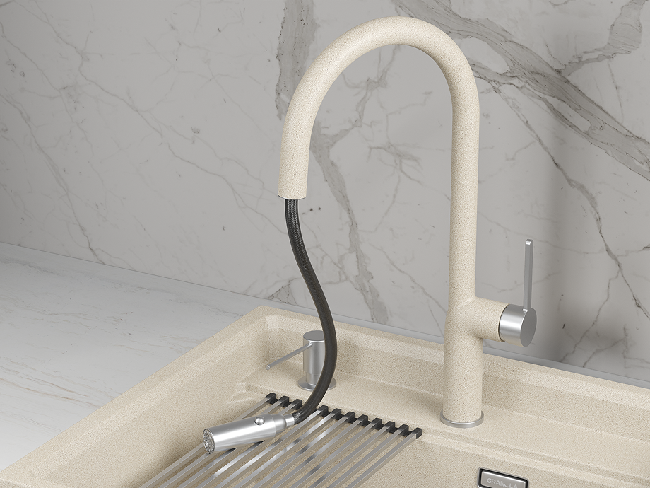 Смеситель для кухни GRANULA (9010, ПИРИТ) - фото 3