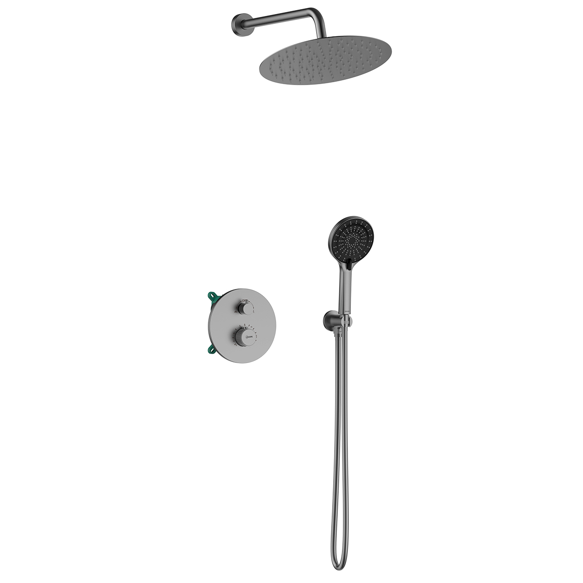 Смеситель Lemark Beluga для душа термостатический, встраиваемый (LMF-8065B-GM) - фото 1