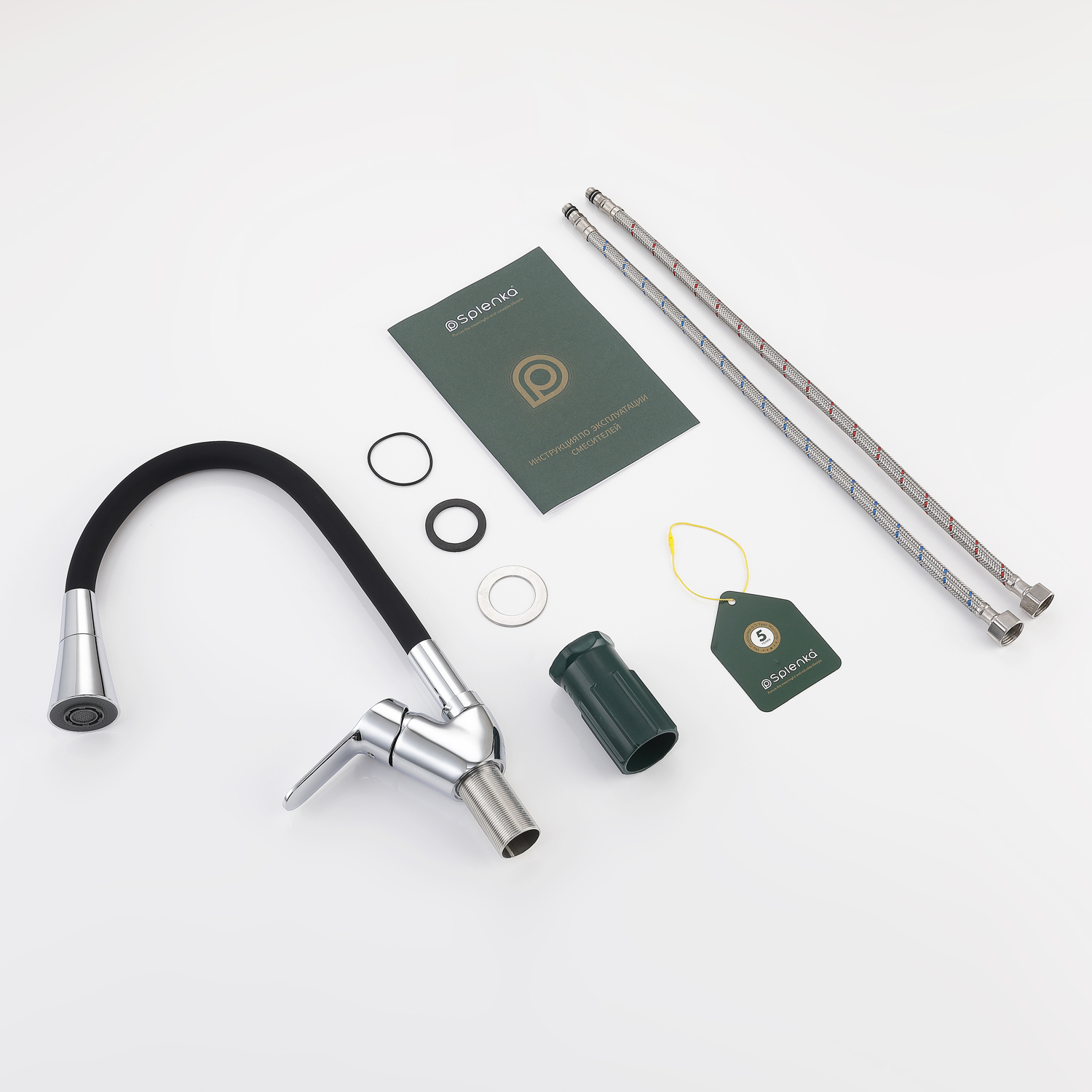 Смеситель Splenka для кухни с гибким изливом (S07.43) - фото 11