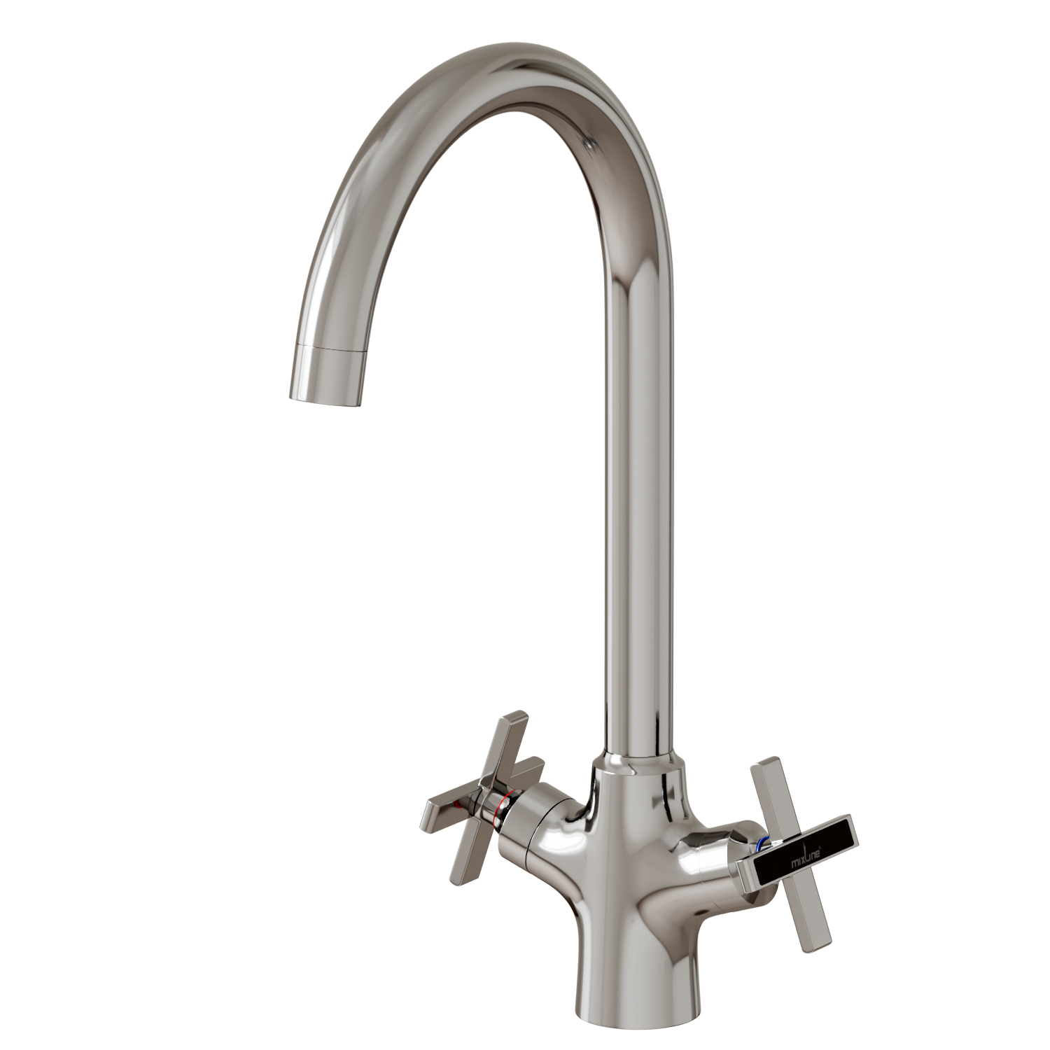 Смеситель для кухни MIXLINE ML37-032 "Cross" 1/2 кер. высокий излив (553894)