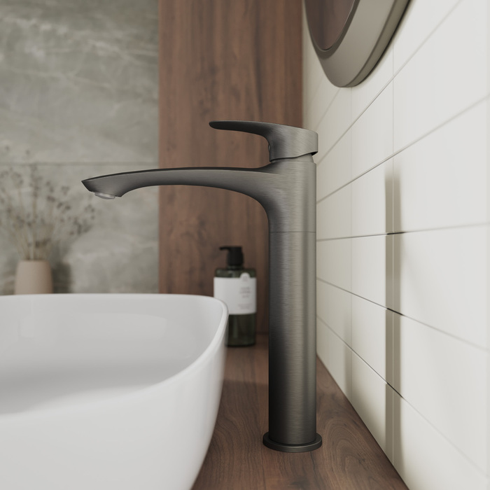 Смеситель для настольного  умывальника, графит, Rora, Milardo, RORGM01M01 - фото 2