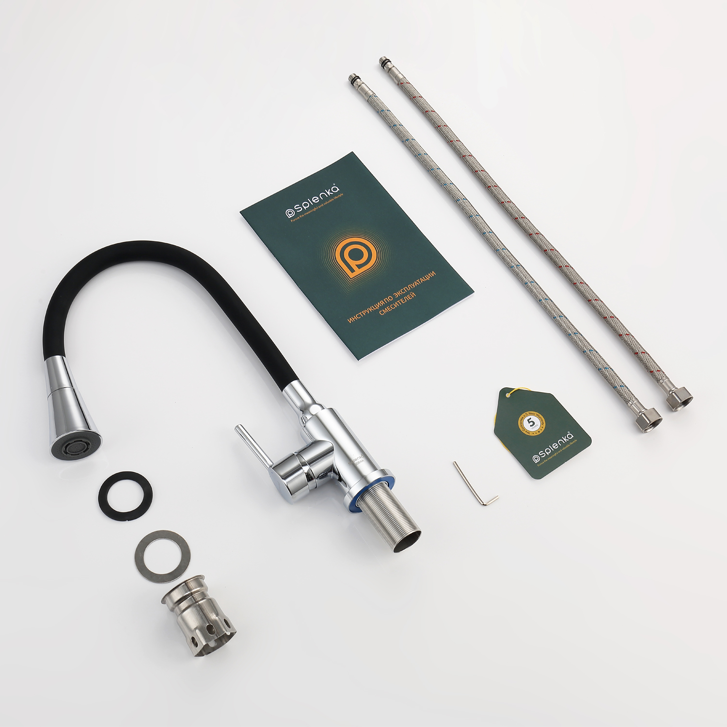 Смеситель Splenka для кухни с гибким изливом (S201.4306) - фото 10