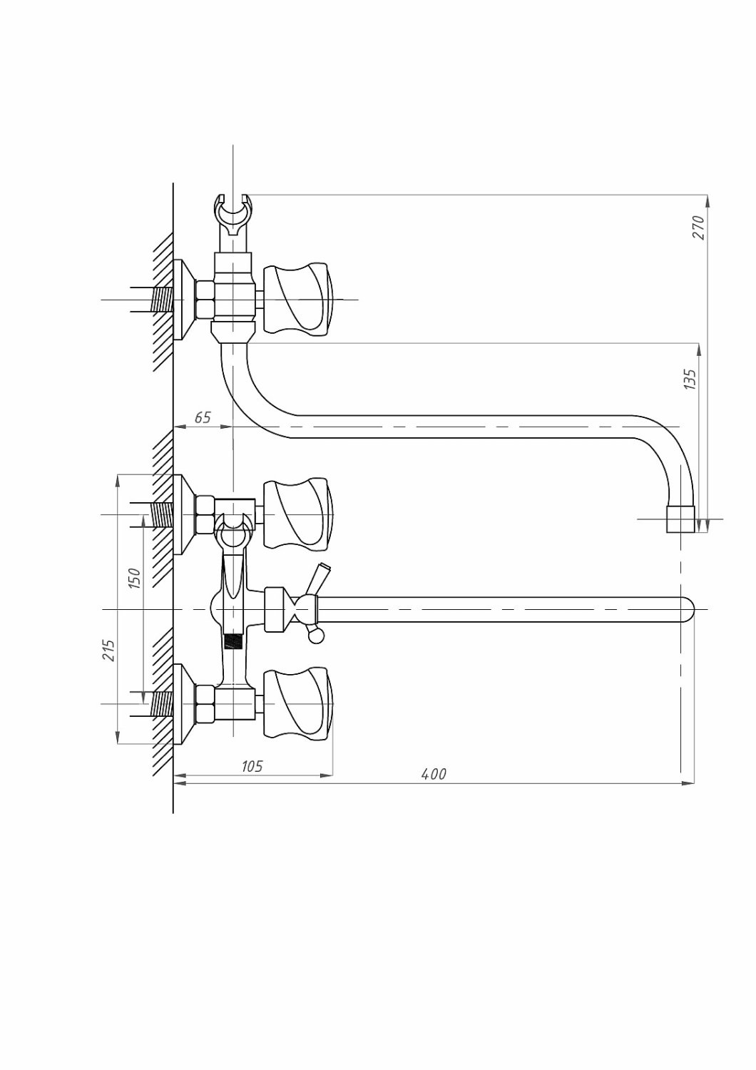 Смеситель для ванны с душем FAUZT FZs-317-39 тип См-ВУДРНШлА - фото 3