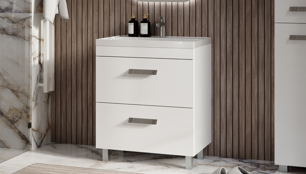 Тумба напольная Velvex Orlando 70 белый матовый под раковину rkCla.70-81 (Classica) (tn.ORL.CLA.70.2Y белый матовый) - фото 3