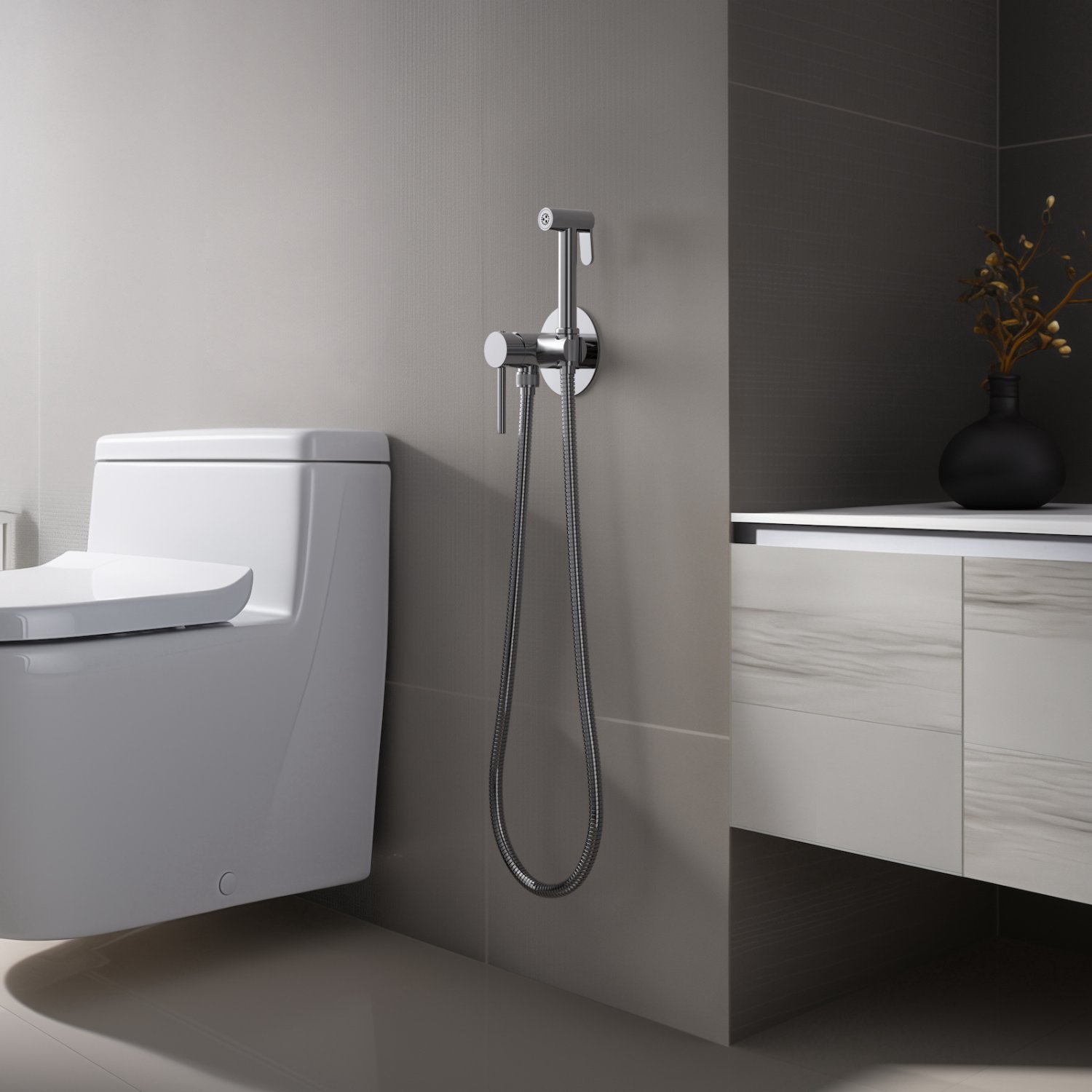 Смеситель встроенный с гигиеническим душем Timo Saona хром (2338/00SM) - фото 2