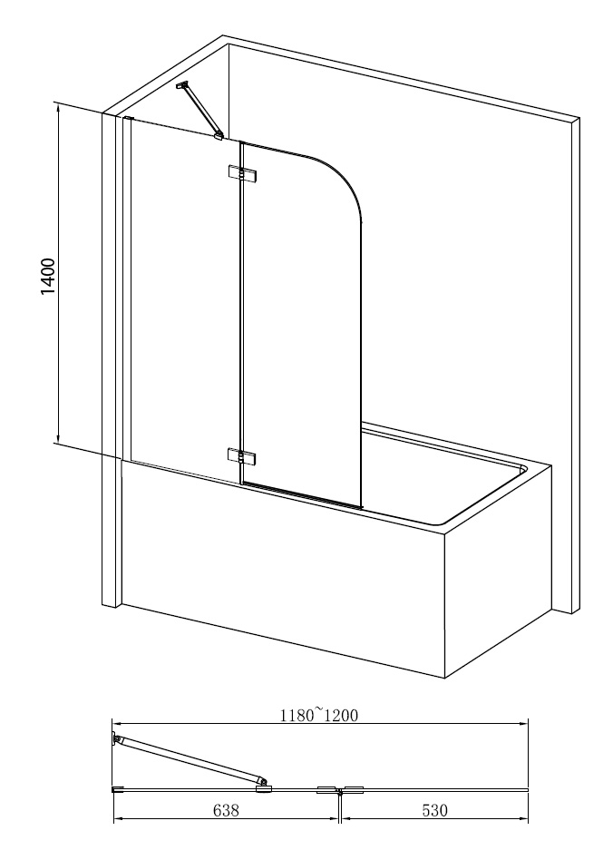 Шторка на ванну ABBER Ewiges Wasser (AG51120) Шторка на ванну ABBER Ewiges Wasser (AG51120)