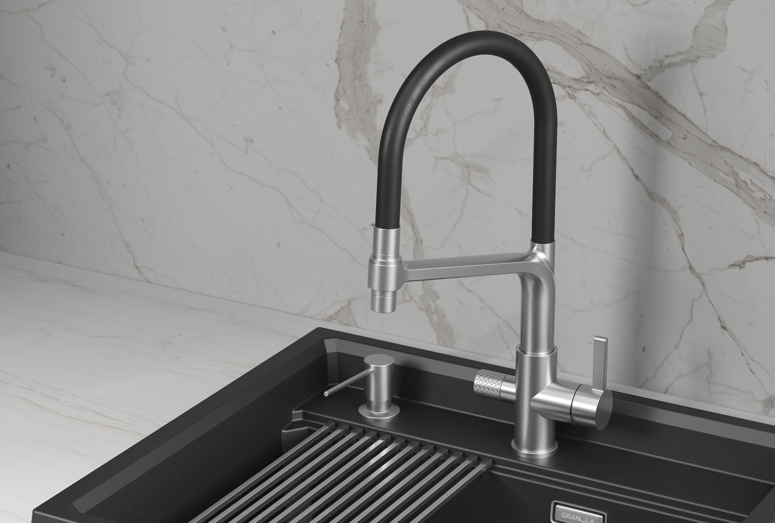 Смеситель для кухни GRANULA (5083, НЕРЖ) - фото 2