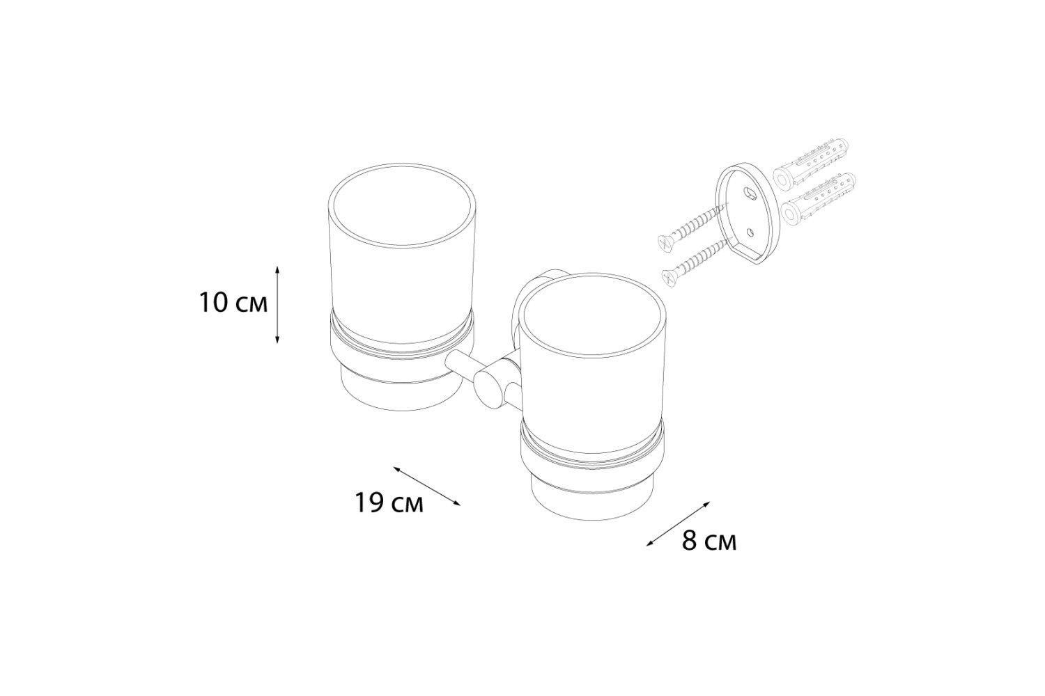 Подстаканник FIXSEN Europa двойной (FX-21807) - фото 3