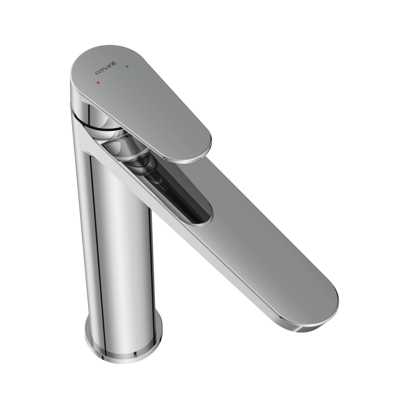 Смеситель для раковины CERSANIT LARA высокий однорычажный хром (68153) - фото 2