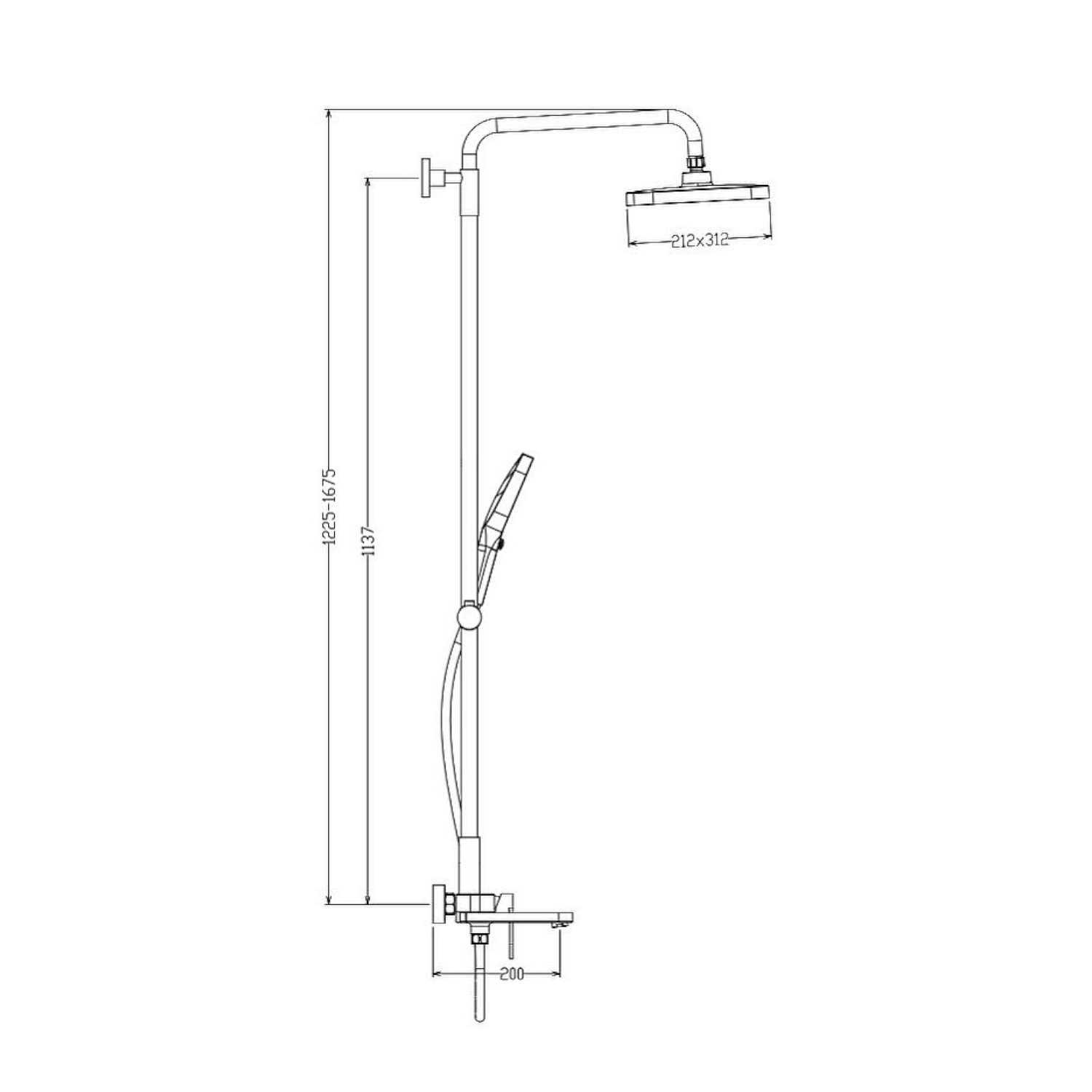 Душевая система Raglo для ванны и душа  излив поворотный 15 см, хром (R50.24) - фото 2