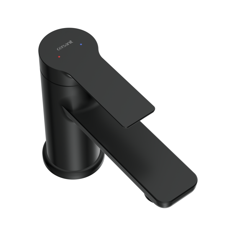 Смеситель для раковины CERSANIT VIBE однорычажный черный (68926) - фото 3