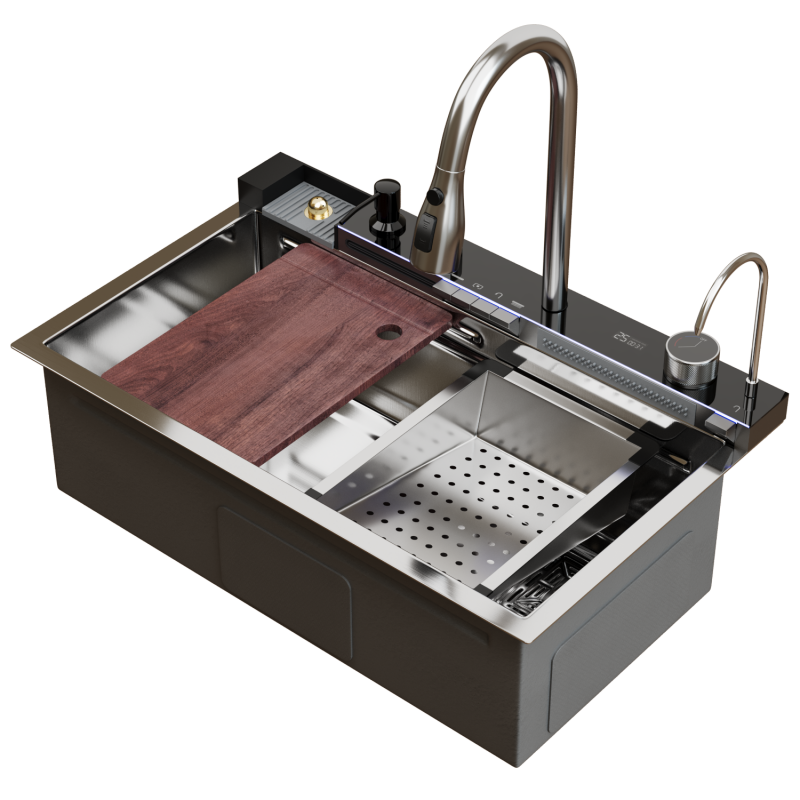 Мойка настол.монтаж MIXLINE PRO 75х46 (сатин) сиф+доз+смес+кол+д/р+о/с (554163) - фото 2