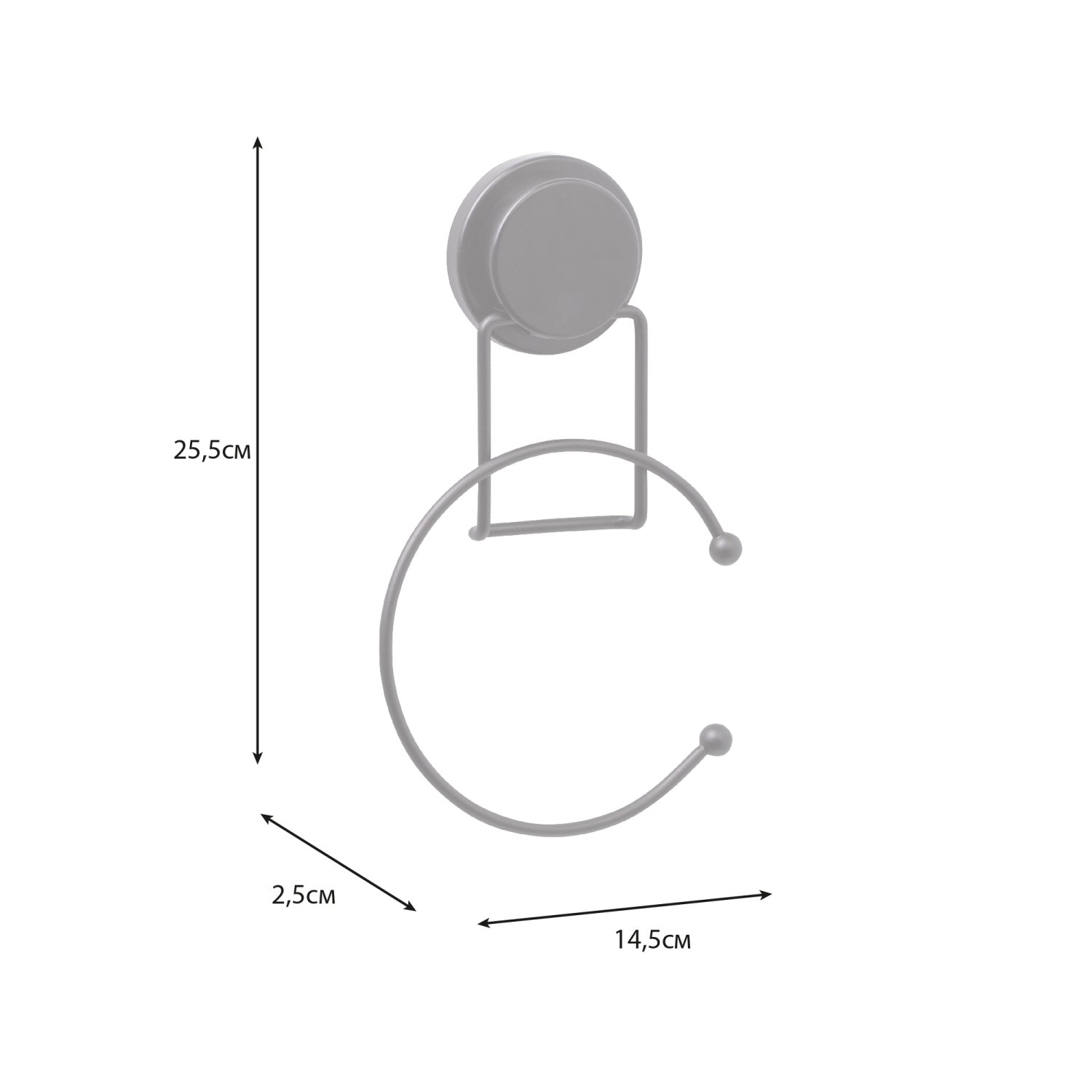 Полотенцедержатель Fixsen кольцо MAGIC BLACK (FX-45011) - фото 3