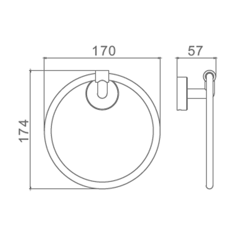 Полотенцедержатель Raglo кольцо, матовая медь (R320.04.33) - фото 2