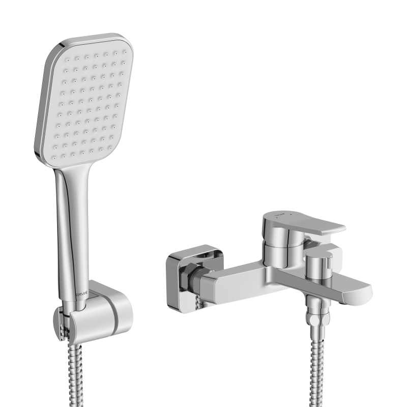 Смеситель для ванны CERSANIT CITY с лейкой однорычажный хром (68326)