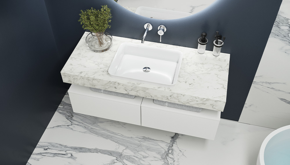 Столешница Velvex Unit 120, белый мрамор (st.UNI.120-630) Столешница Velvex Unit 120, белый мрамор (st.UNI.120-630) - фото 4