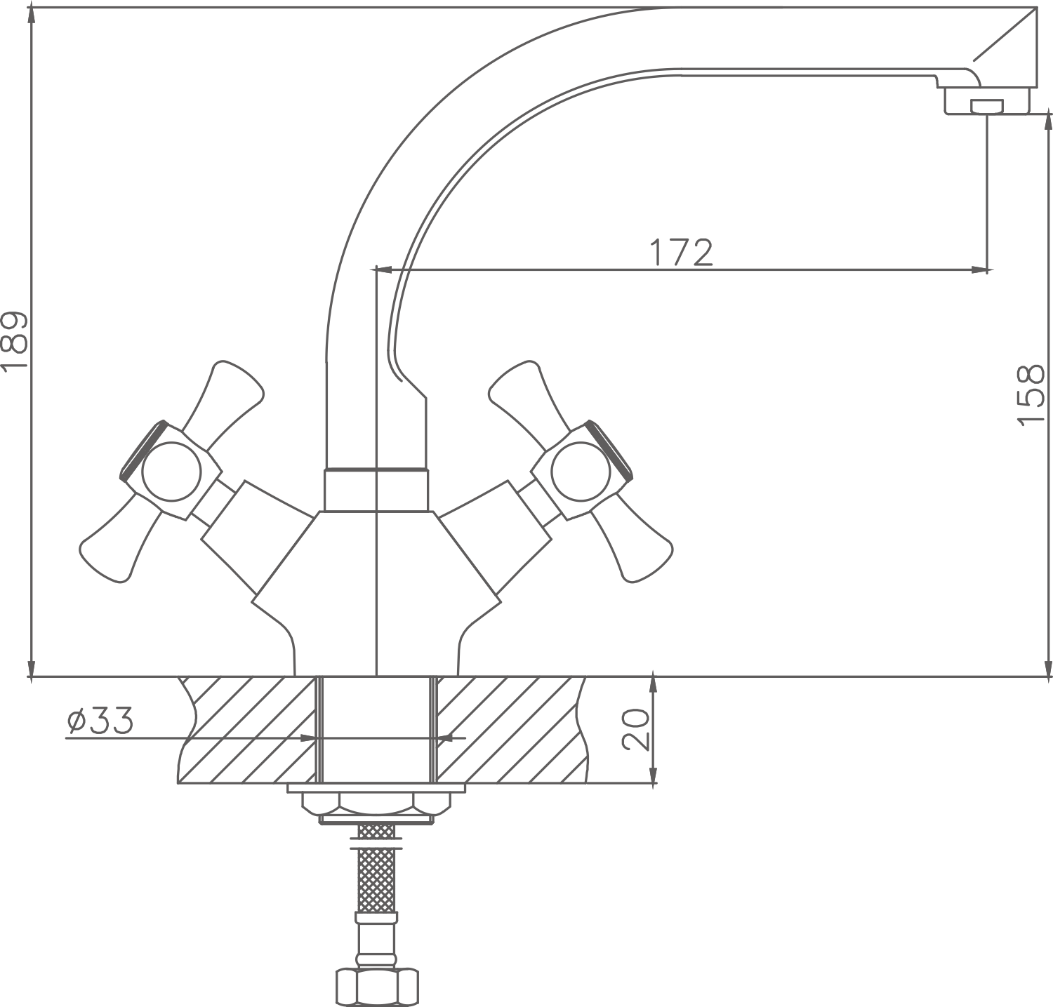 Смеситель для кухни Cron хром (CN4742) - фото 2