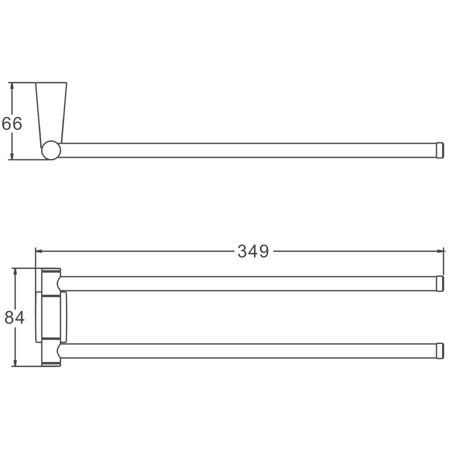 Держатель для полотенец BELZ хром (B91112) - фото 2