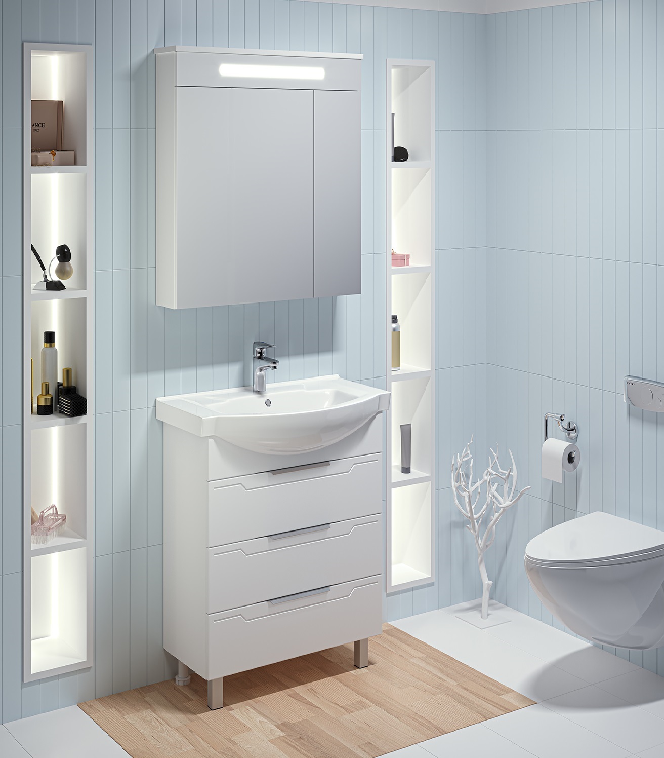 Тумба Runo Верона 65 под умывальник 00000000438 (Элеганс 65) (00000001145) - фото 3