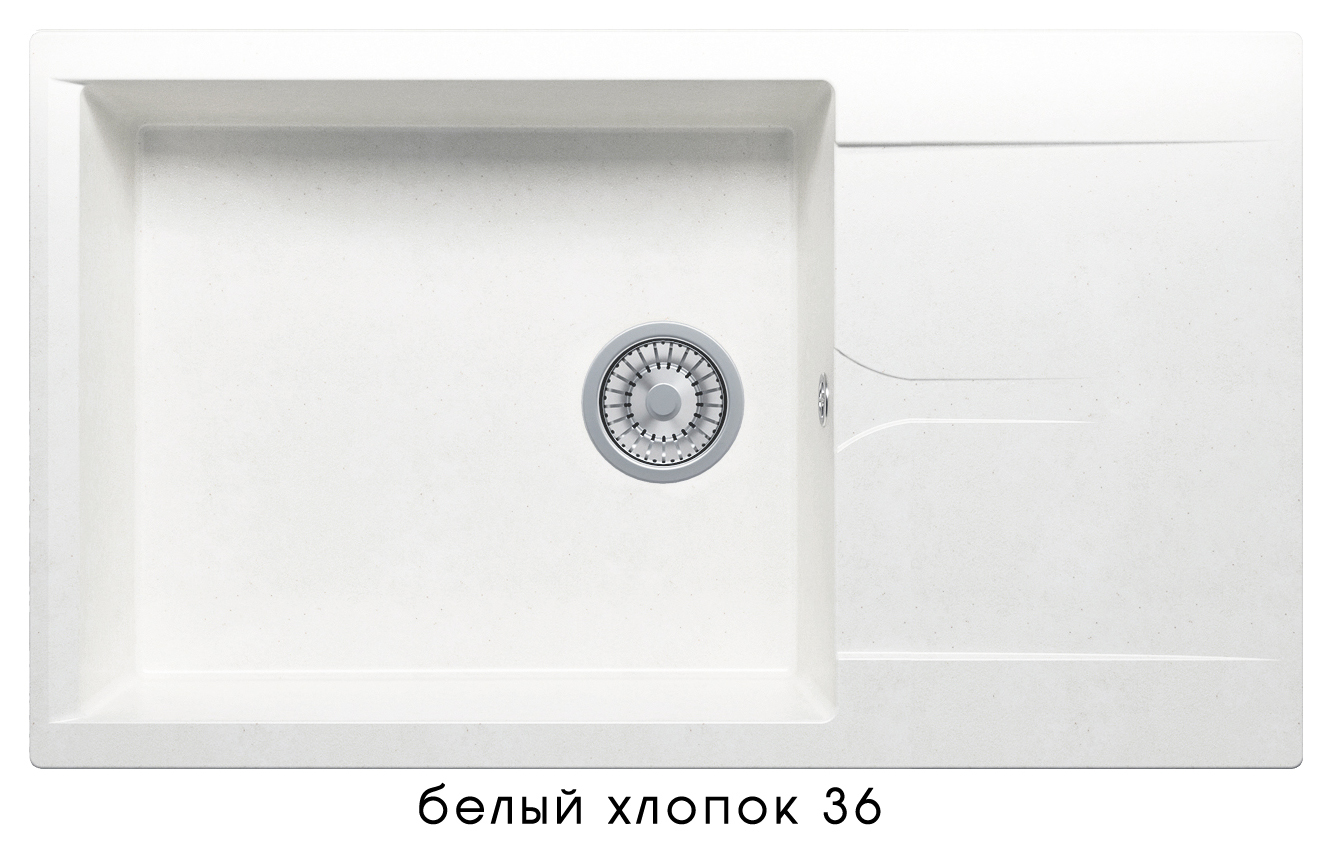 Кухонная мойка POLYGRAN Gals-862 (GALS-862 №36 (Белый Хлопок))