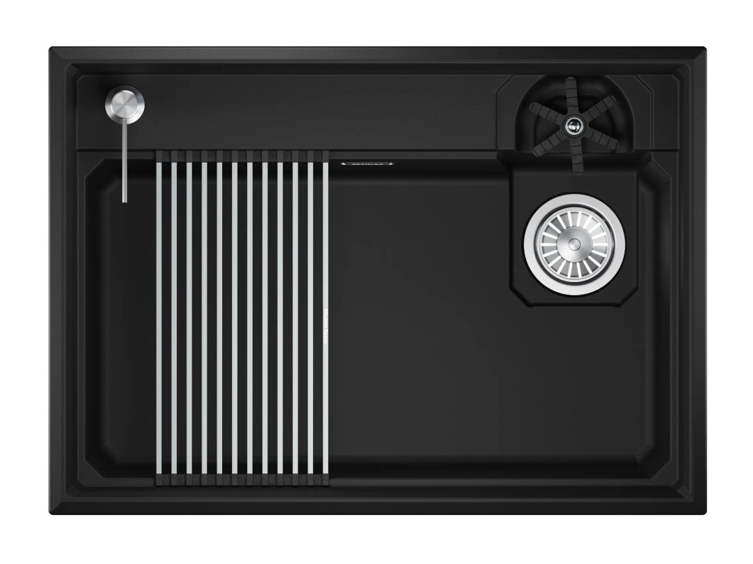 Кухонная мойка GRANULA KITCHEN SPACE RINZER кварц (7308R, ЧЁРНЫЙ) - фото 1