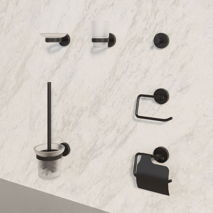 Подстаканник одинарный, черный матовый, матовое стекло, сплав металлов, Sena, IDDIS, SENSBG1i45 - фото 5