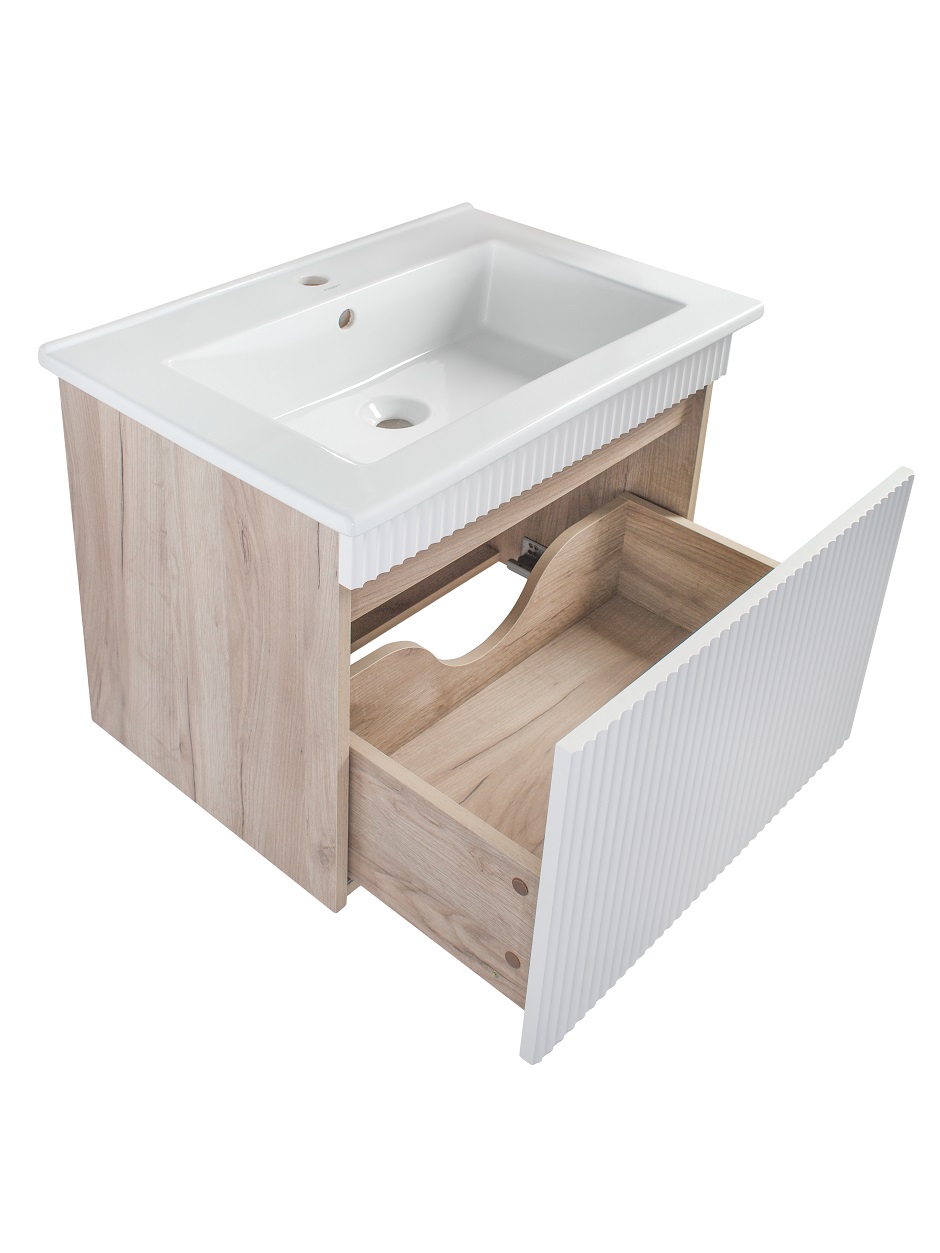 Тумба Runo Модена 75 крафтовый дуб под умывальник 00-00001022 (Оскар 75) (00-00001427) - фото 2