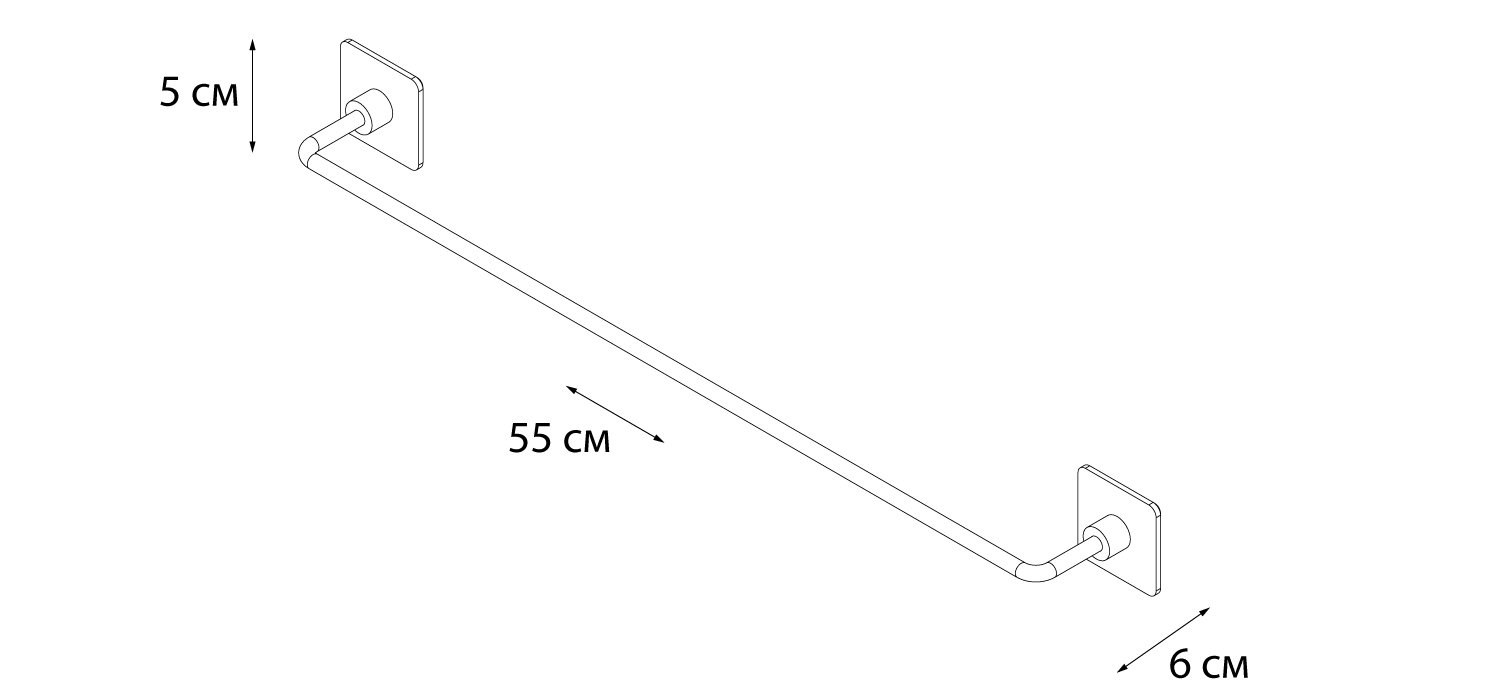 Полотенцедержатель FIXSEN Square трубчатый (FX-93101A) - фото 4
