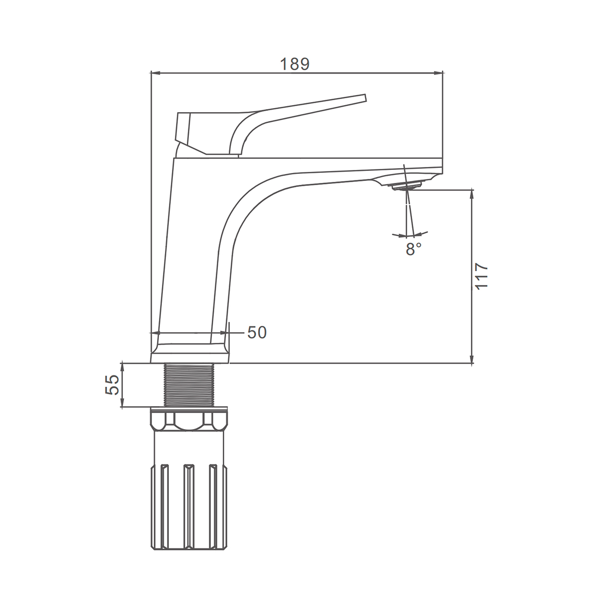 Смеситель Prohanss для раковины монолитный, золотой сатин (P62.10.03) - фото 2