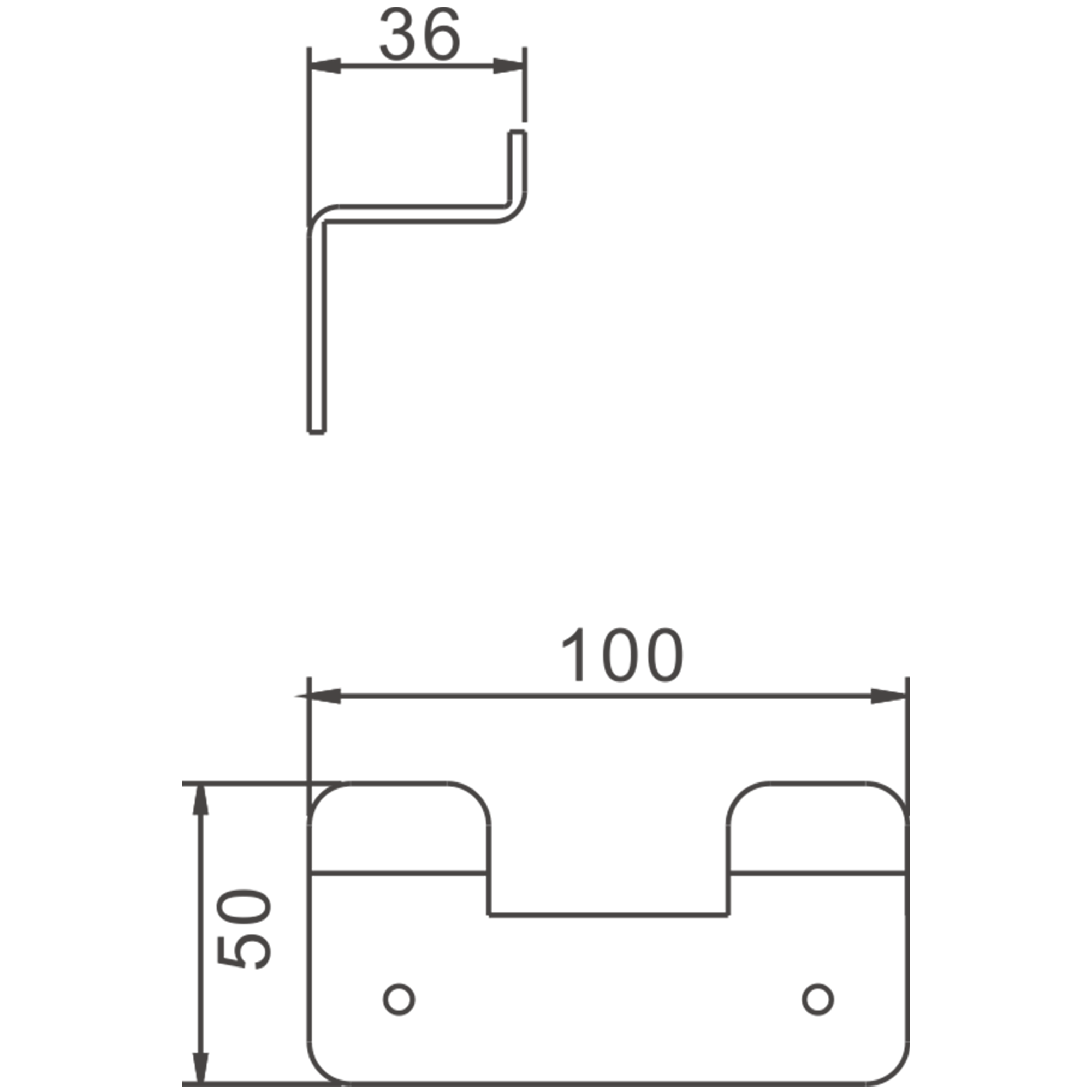 Планка с 2-мя крючками BELZ цвет: черный (B9002-7) Планка с 2-мя крючками BELZ цвет: черный (B9002-7) - фото 2