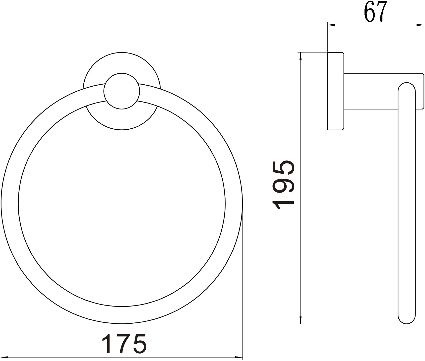 Держатель для полотенец кольцевой Savol (S-005660Q) - фото 2