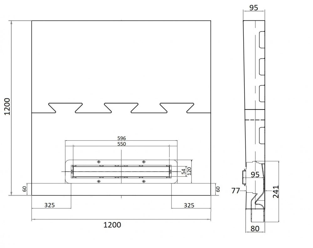 Душевой поддон Pestan под плитку Confluo Board UNI 900 со встроенный лотком Frameless Line 550 (40007821) - фото 2