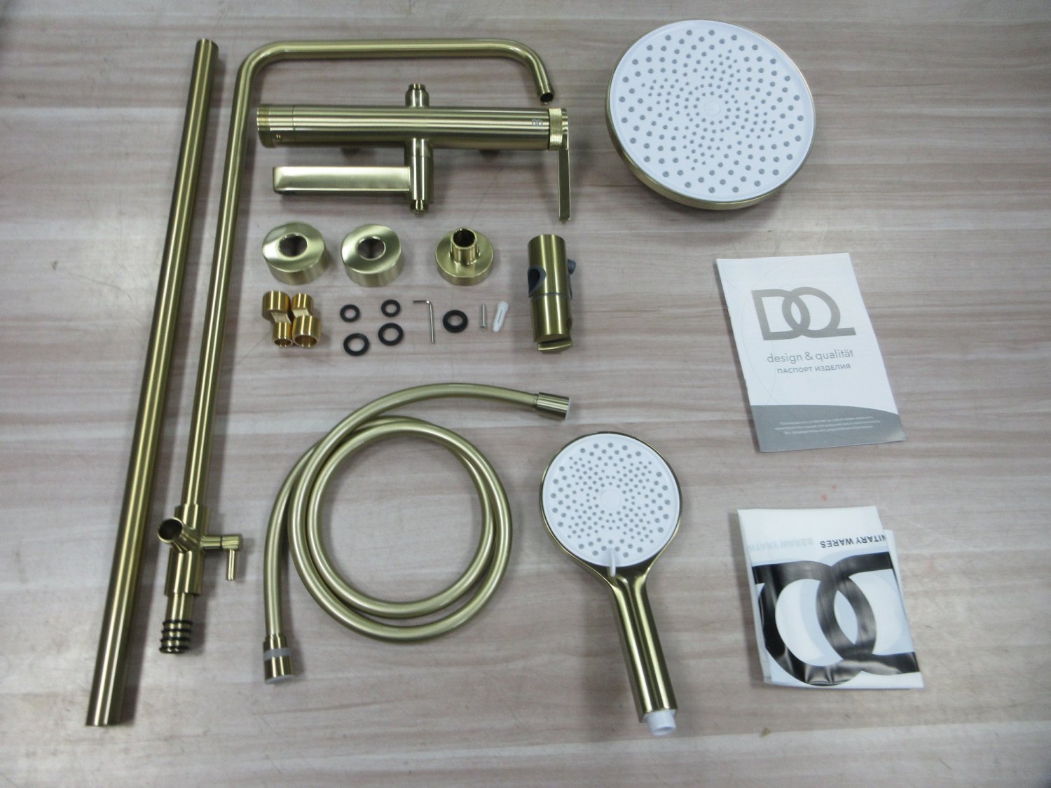 Душевая система со смесителем DQ Bonn мат.золото (DA1703707) - фото 4