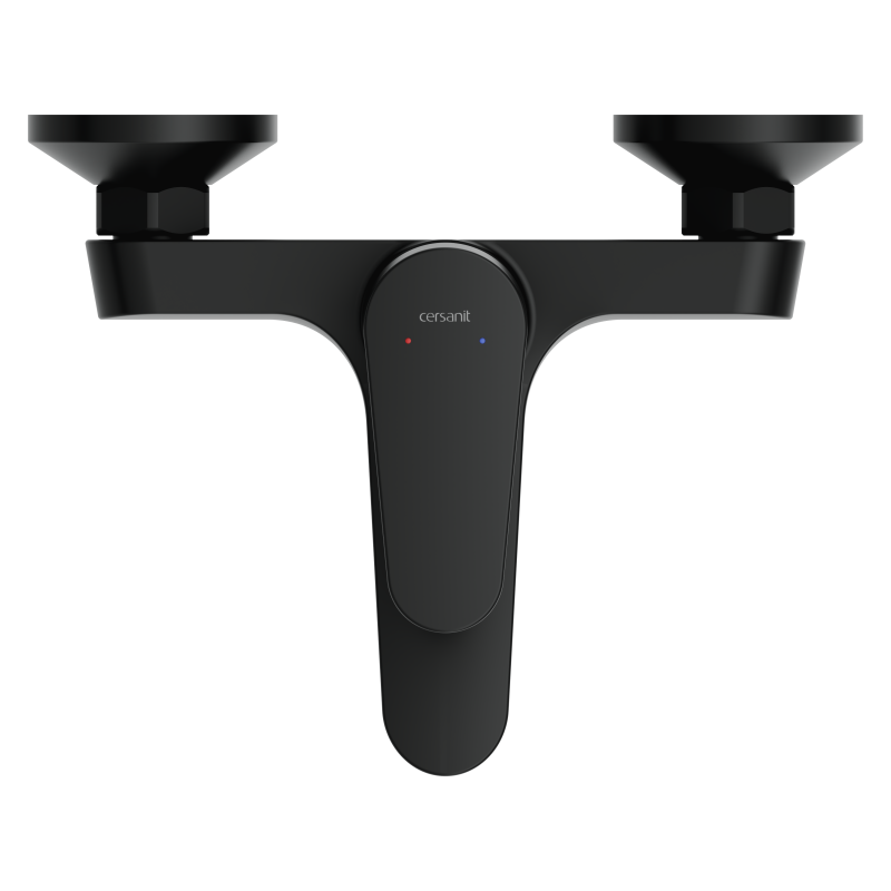 Смеситель для ванны CERSANIT LARA (с поворотным дивертором) однорычажный черный (68156) - фото 8