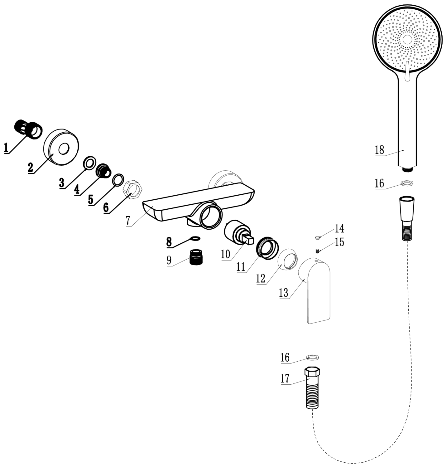 Смеситель для душа Fmark (FS8802Q) - фото 2