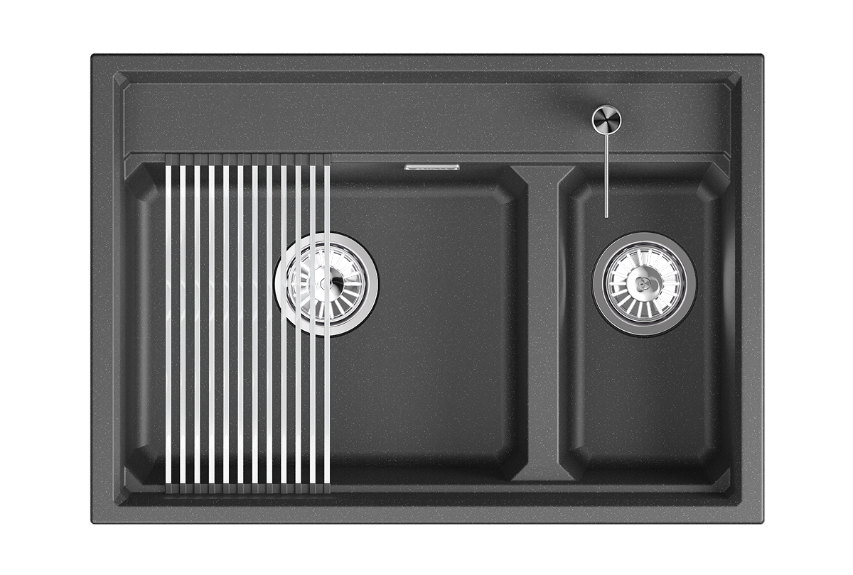 Кухонная мойка GRANULA кварц (7302i, ШВАРЦ) - фото 1
