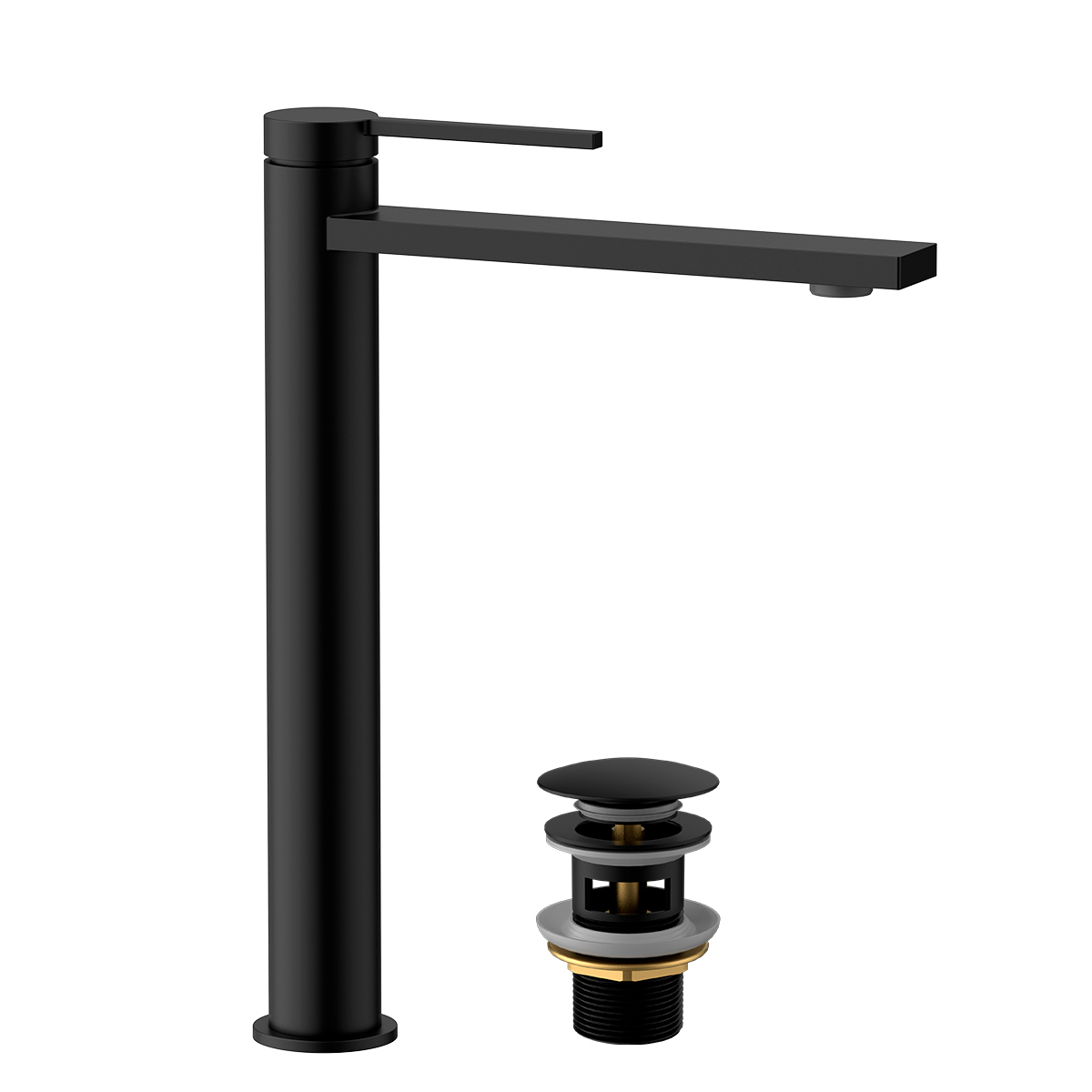 Смеситель Lemark Valday для раковины высокий (LMF-8115B-BL) - фото 1