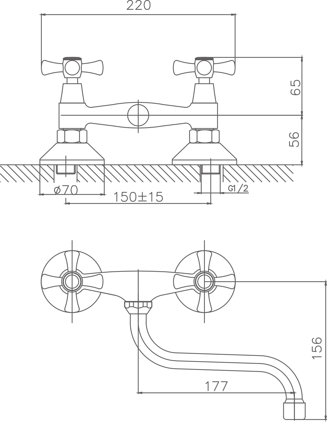 Смеситель для кухни Cron хром (CN4642) - фото 2