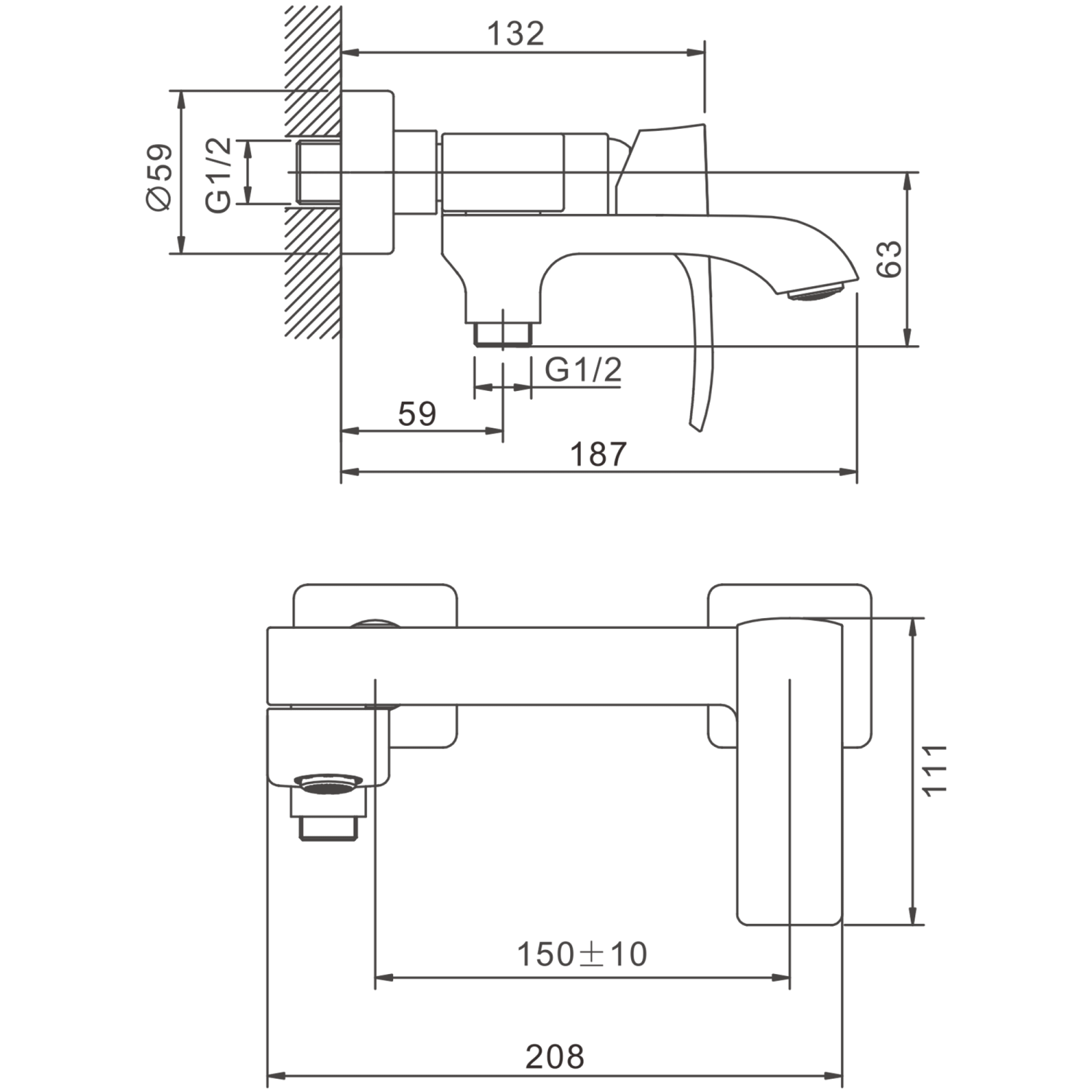 Смеситель для ванны BELZ (B60507-5) - фото 2
