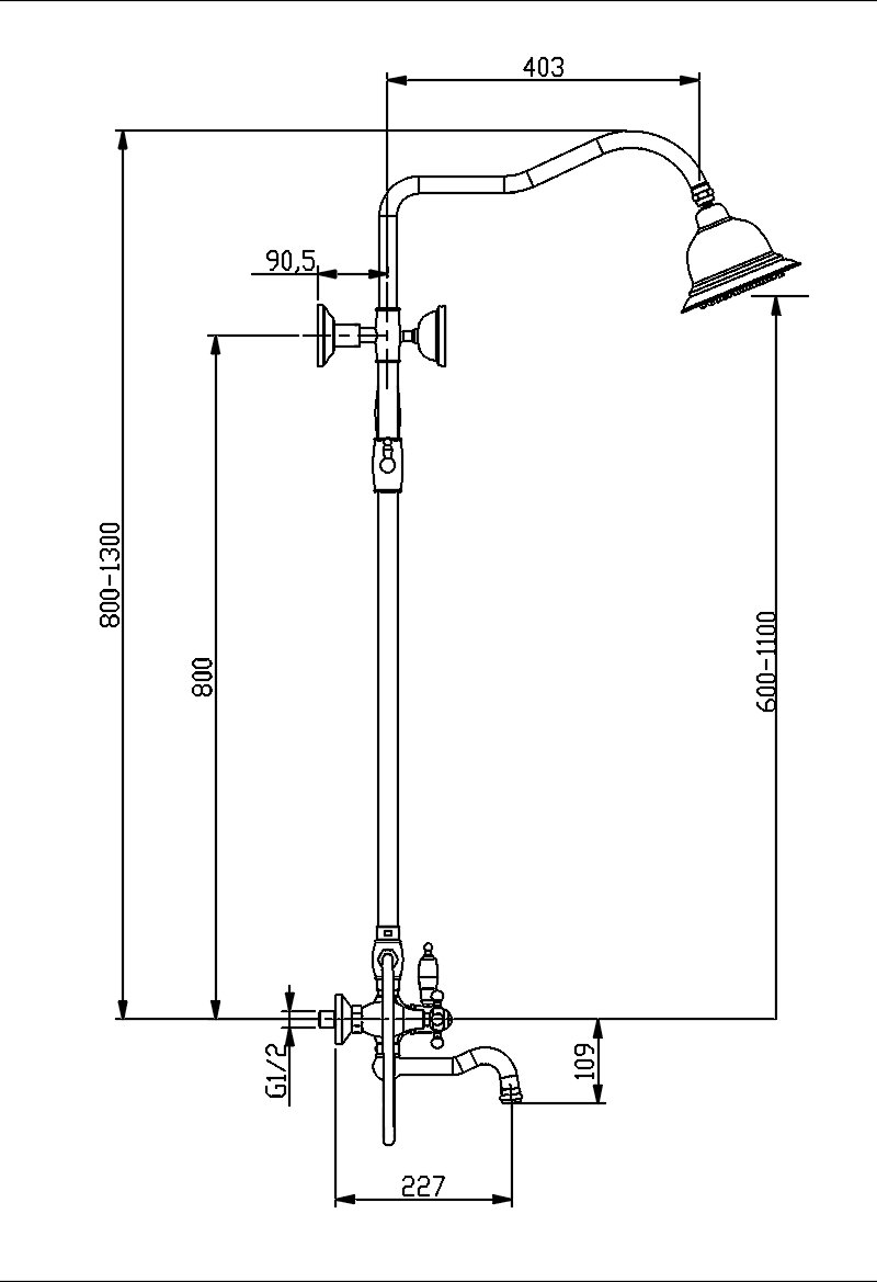 Душевая система Timo Nelson 3-х режимная (SX-1290/00 chrome) - фото 3