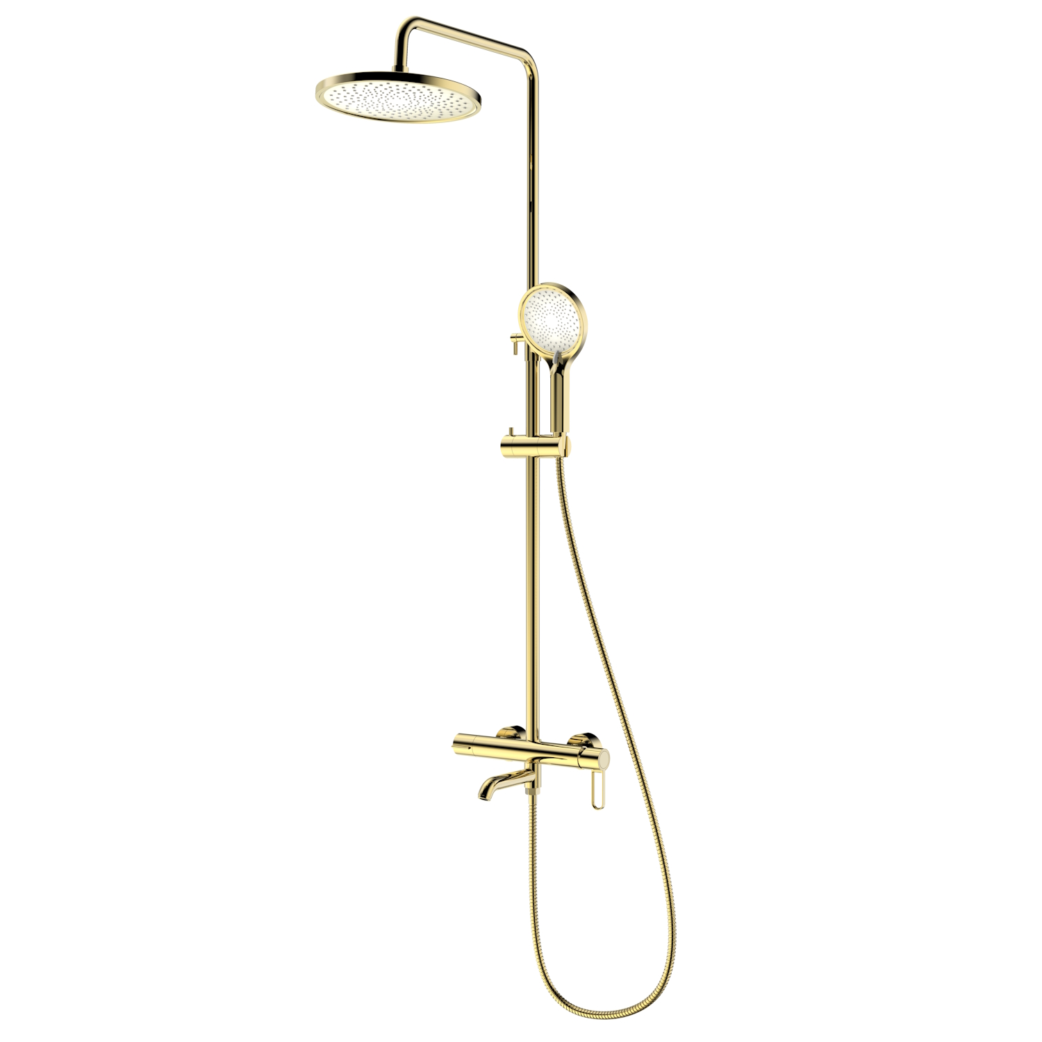 Душевая система Splenka для ванны и душа поворотный излив 19 см, золото (S03.24.23)