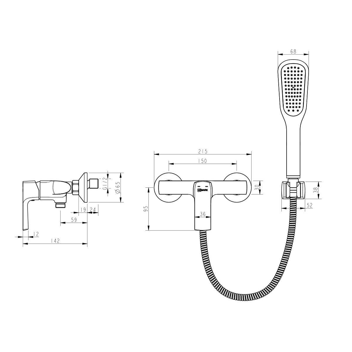 Смеситель для душа Lemark Ursus (LM7203BL) - фото 3