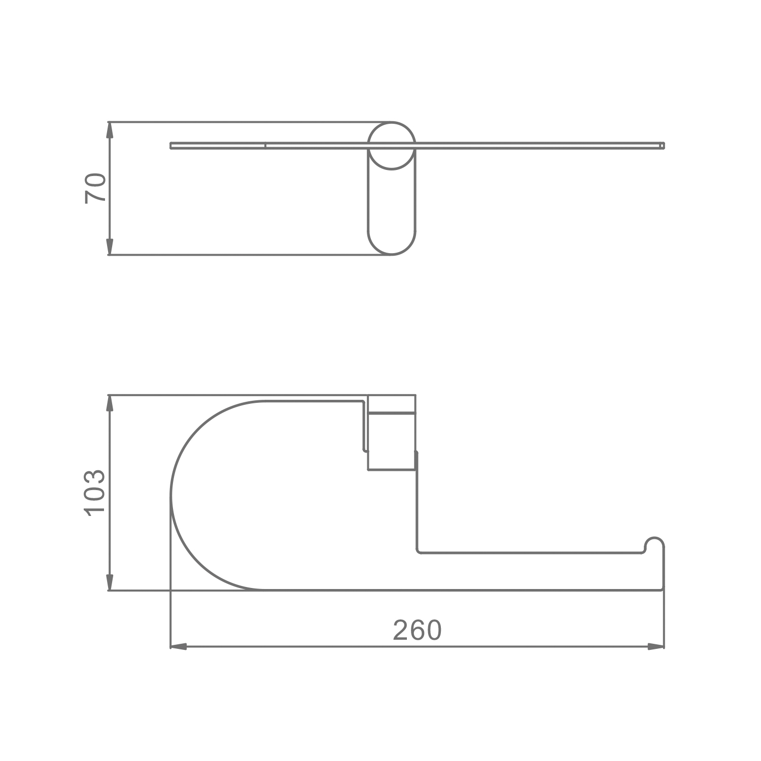 Держатель для туалетной бумаги Raglo с полкой, хром (R300.03) - фото 2